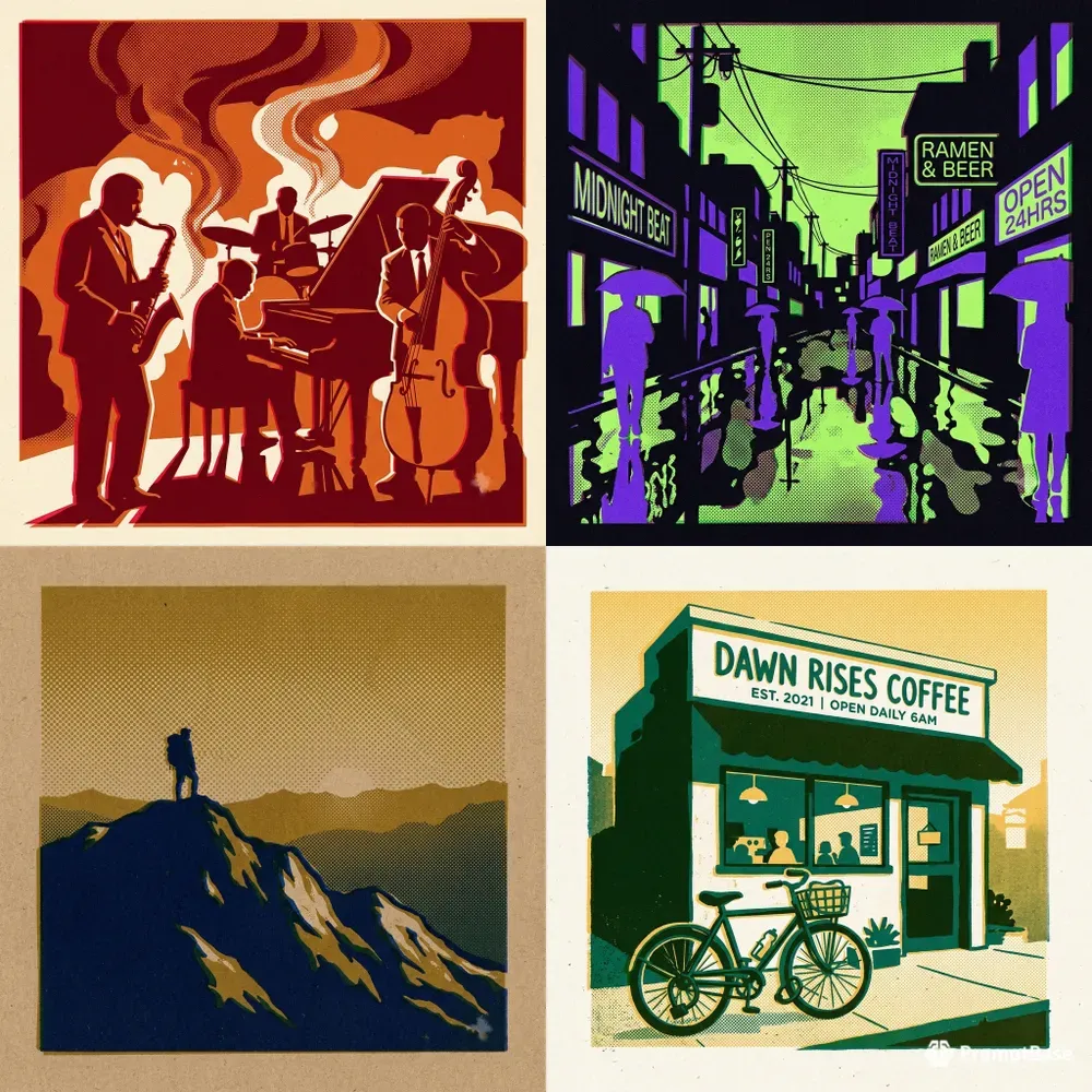 Retro Risograph Posters