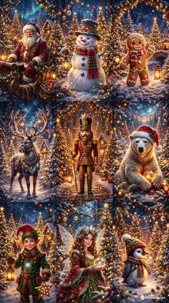 Christmas Fantasy Portrait Art Prints