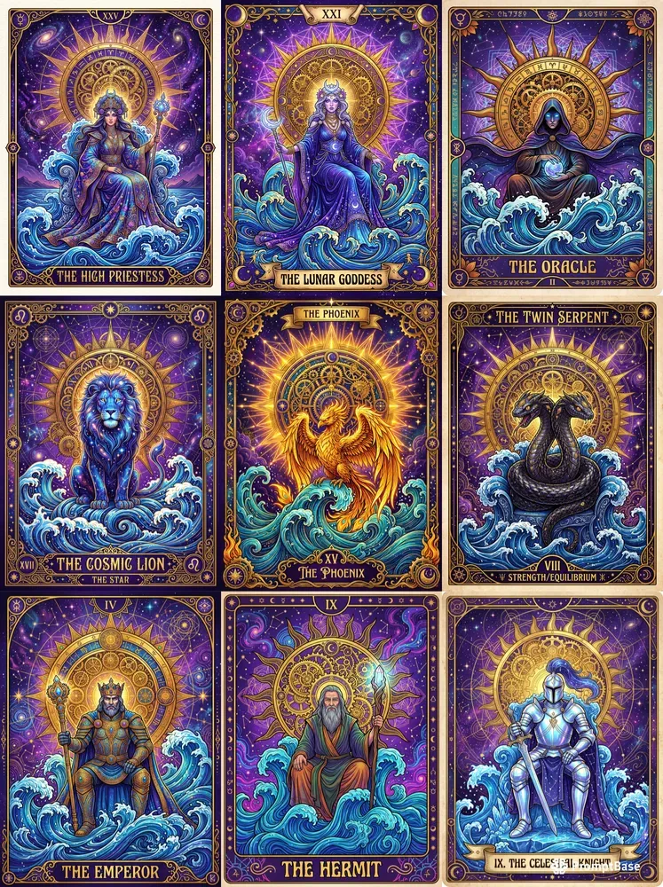 Psychedelic Tarot Celestial Art