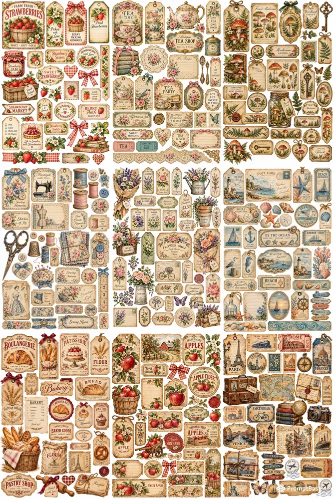 Vintage County Fair Junk Journal Kits