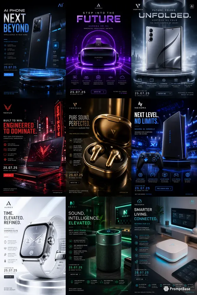 Tech Product Launch Posters