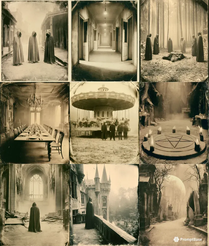 Vintage Haunted Horror Scenes