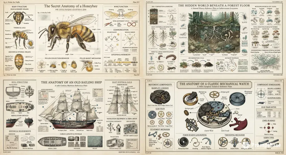 Vintage Field Guide Infographics