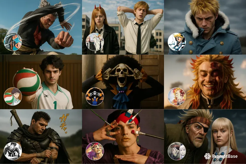 Live Action Frames From Anime And Manga