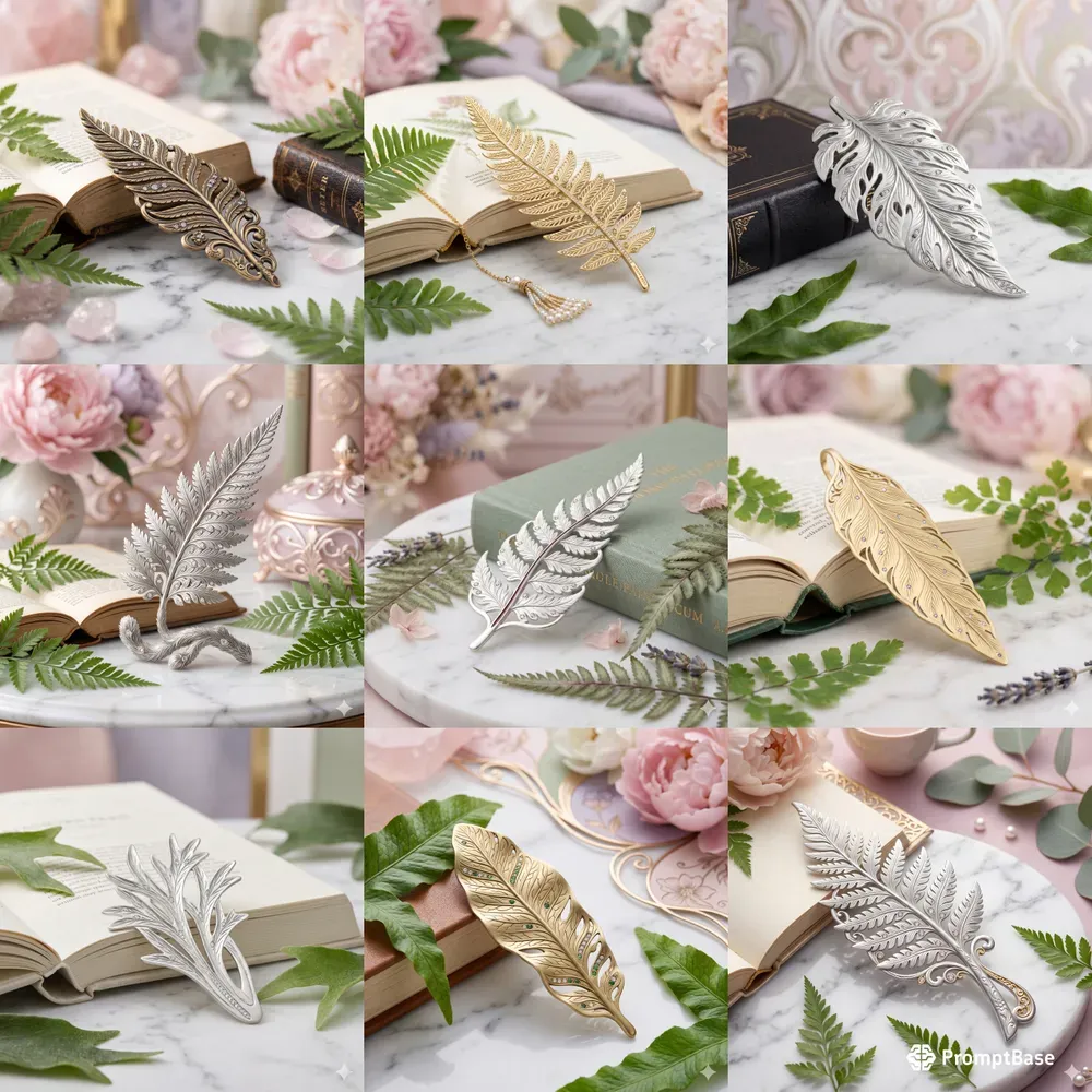 Luxury Fern Bookmarks
