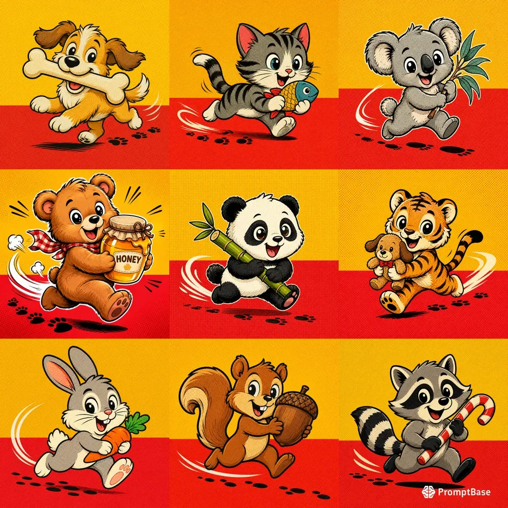 Retro Pop Animal Posters