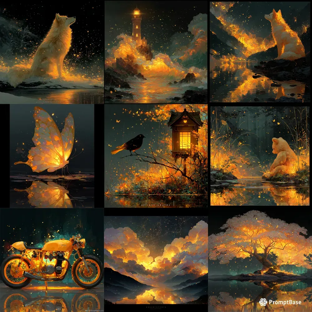 Oil Glow Ember Cinematic Fantasies