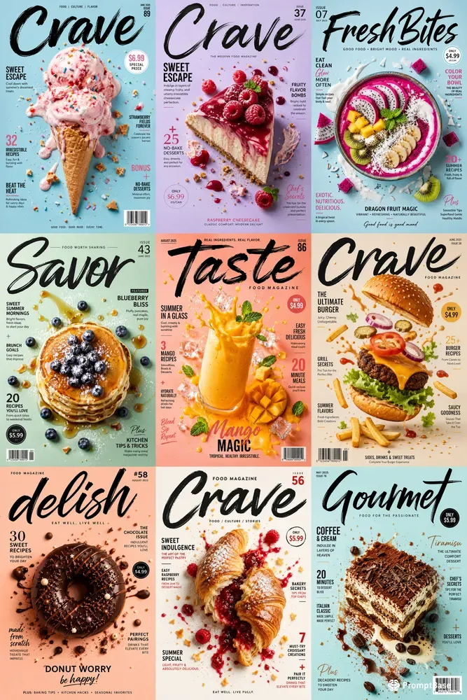 Modern Food Magazine Covers
