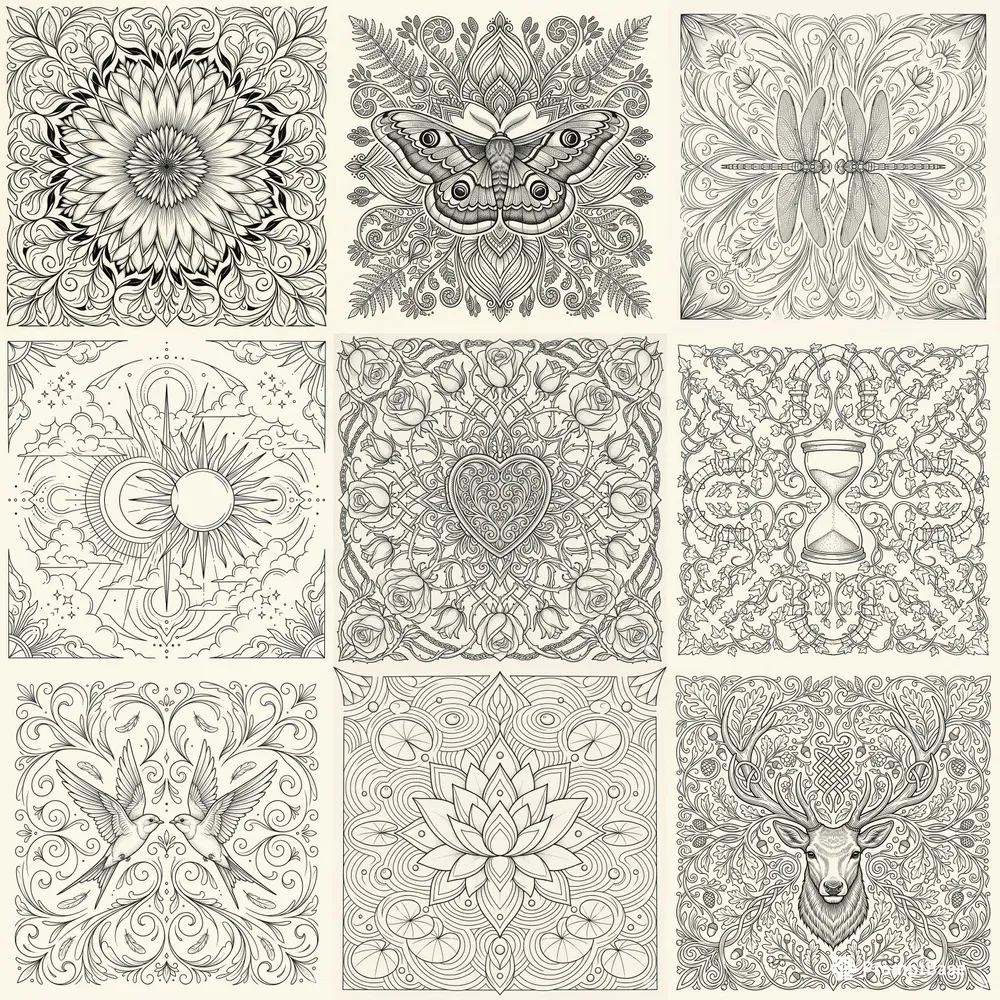 Intricate Symmetry Fine Line Ink Art