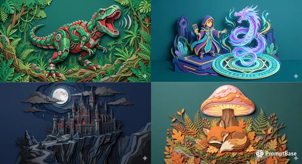 3D Layered Papercraft Art