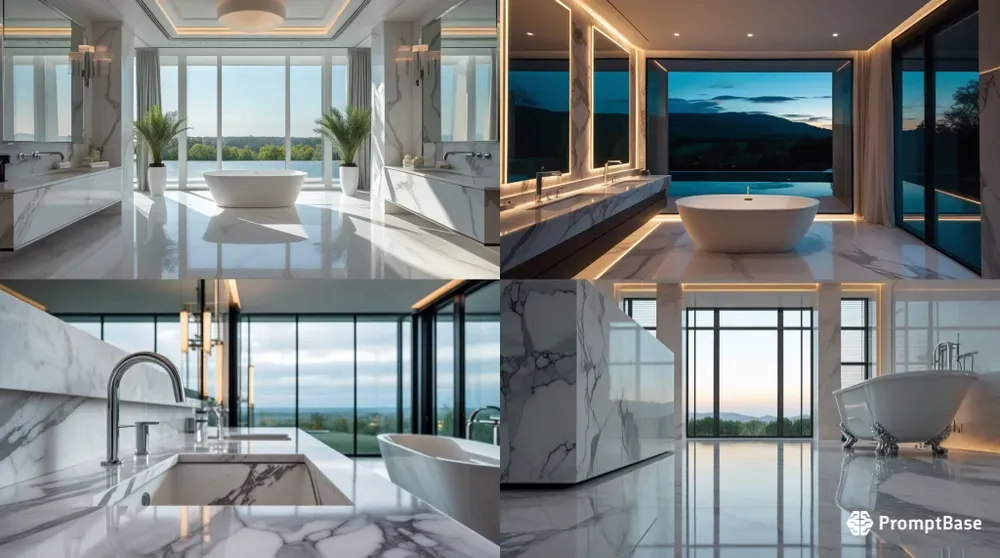 Luxury Marble Interior Design Bathrooms
