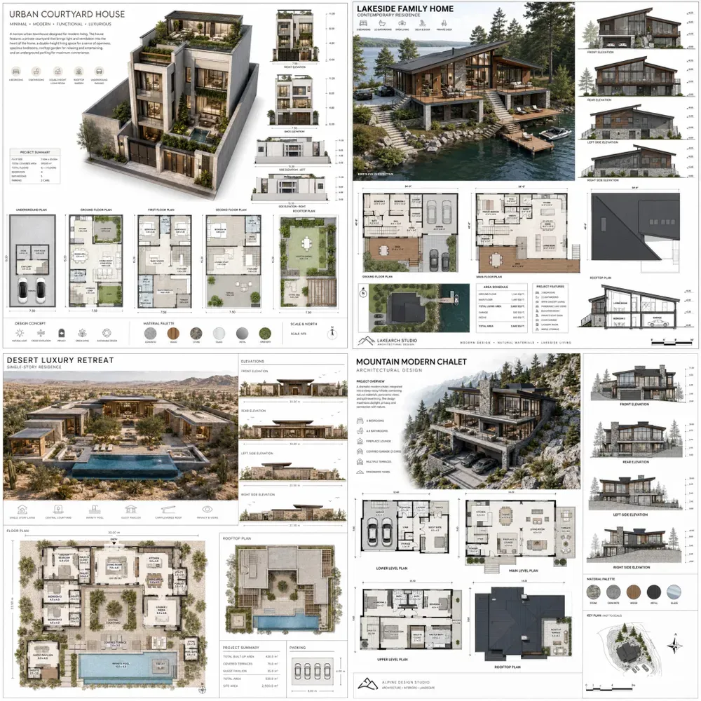 Architectural Blueprint Showcases