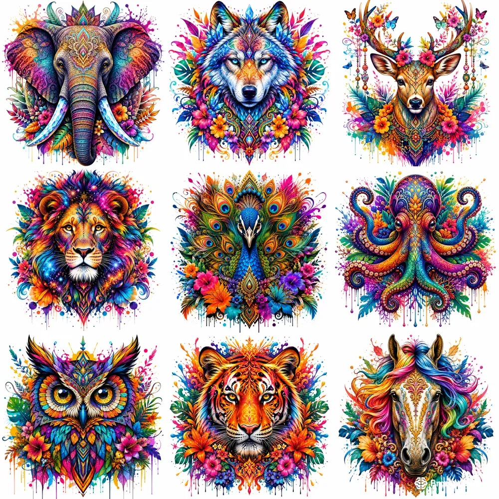 Vibrant Neopop Animal Portrait Art