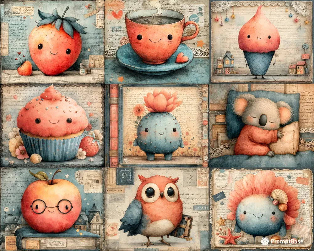 Kawaii Junk Journal Pages For Kids
