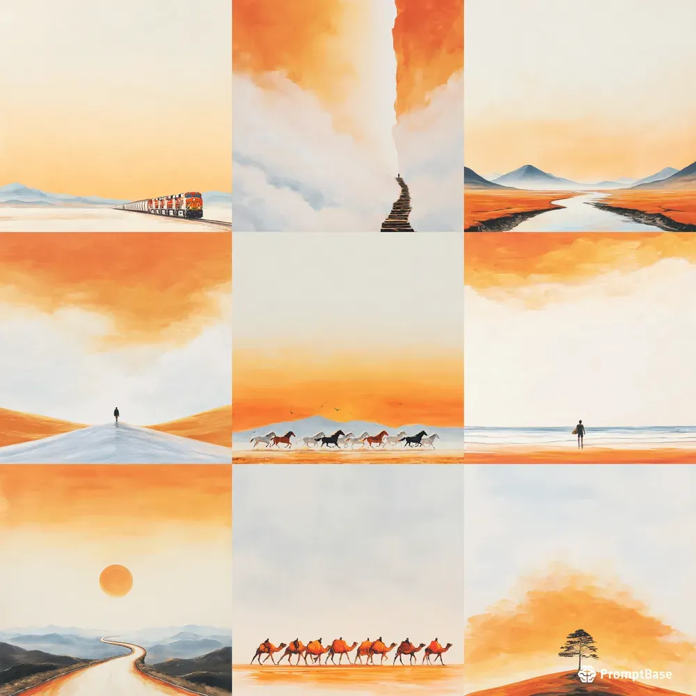 Cinematic Minimal Scene Landscapes