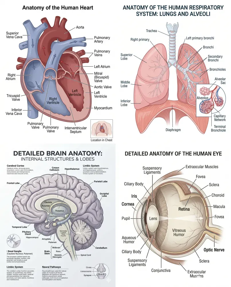Anatomy Cutaway Infographics
