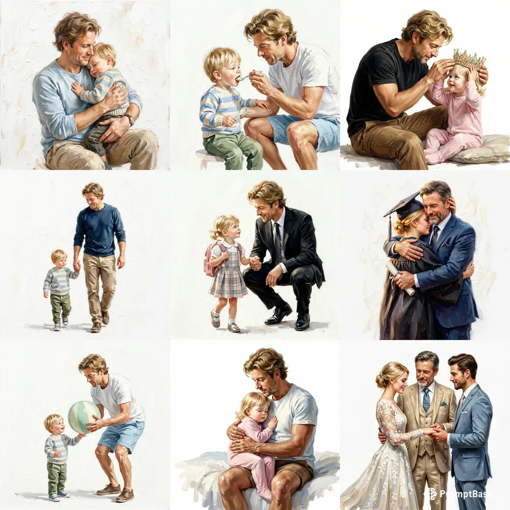 Fathers Loves In Oil Paintings