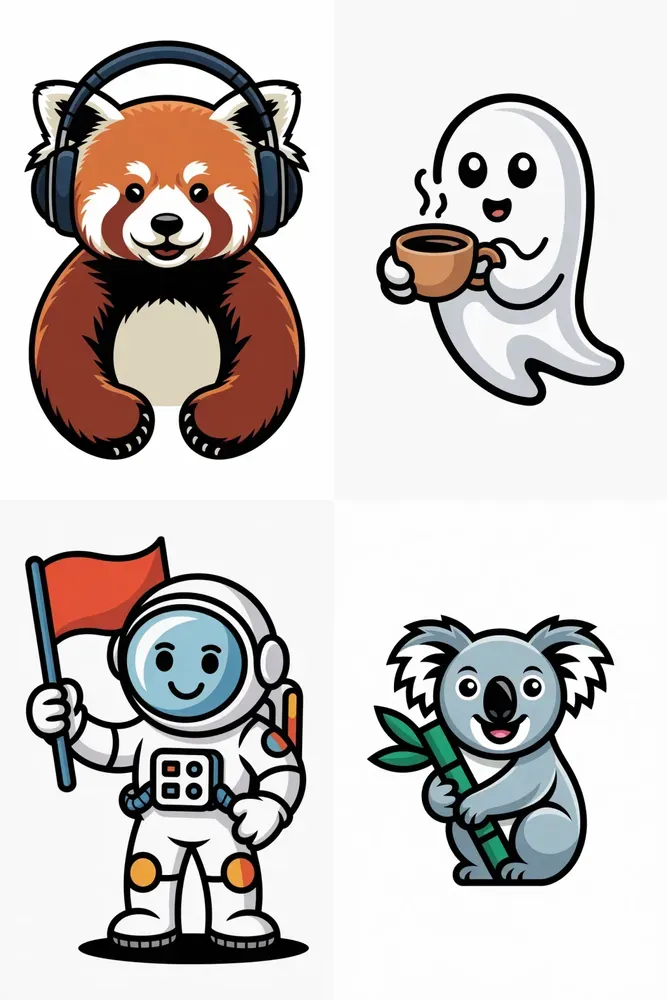 Modern Flat Vector Mascot Generator