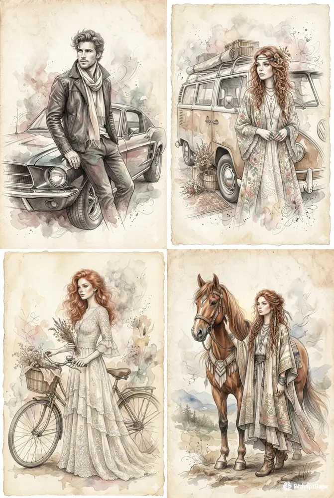 Ethereal Sketch Fashion Illustrations