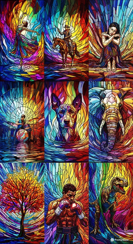 Luminous Stainedglass Cinematic Art
