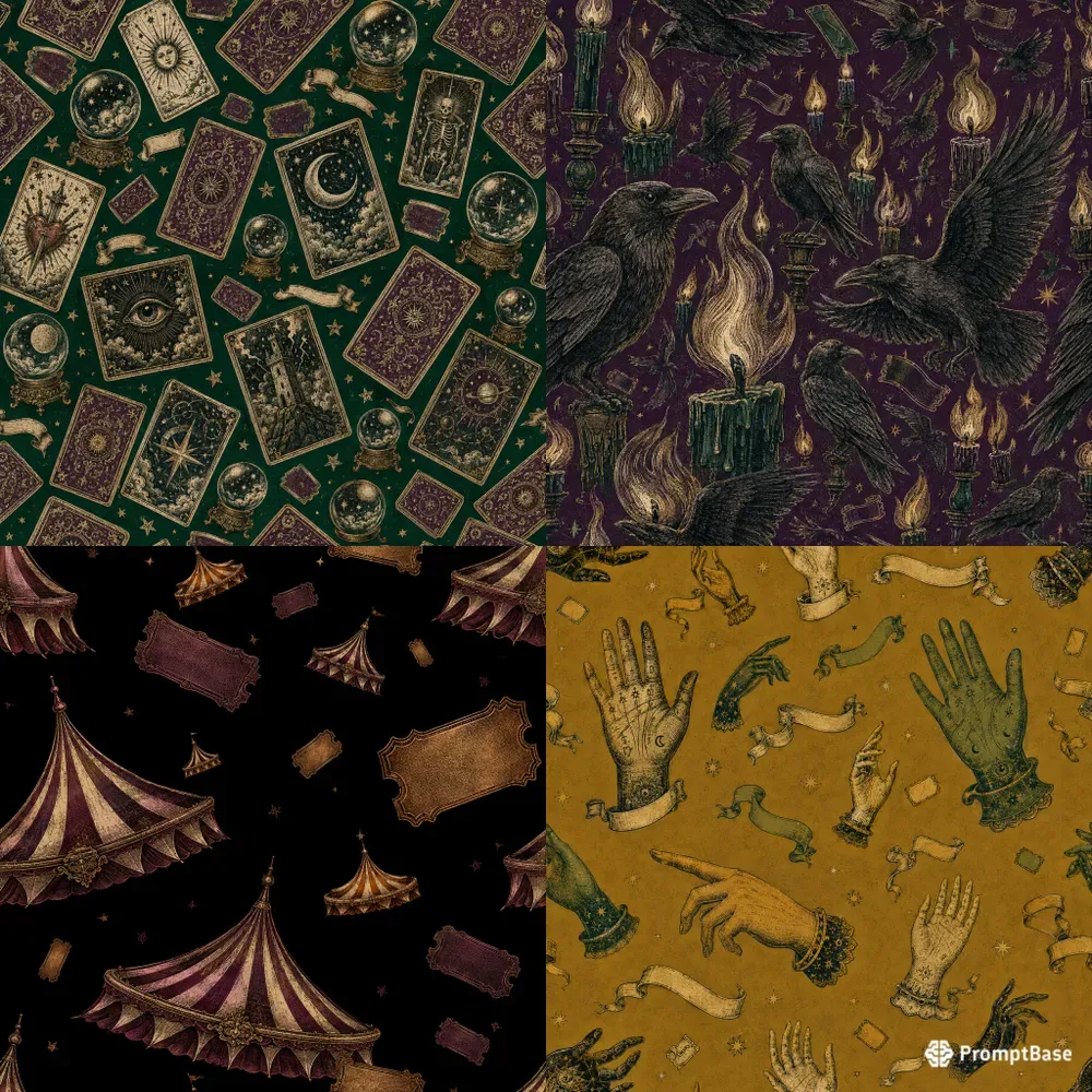 Dark Carnival Halloween Patterns