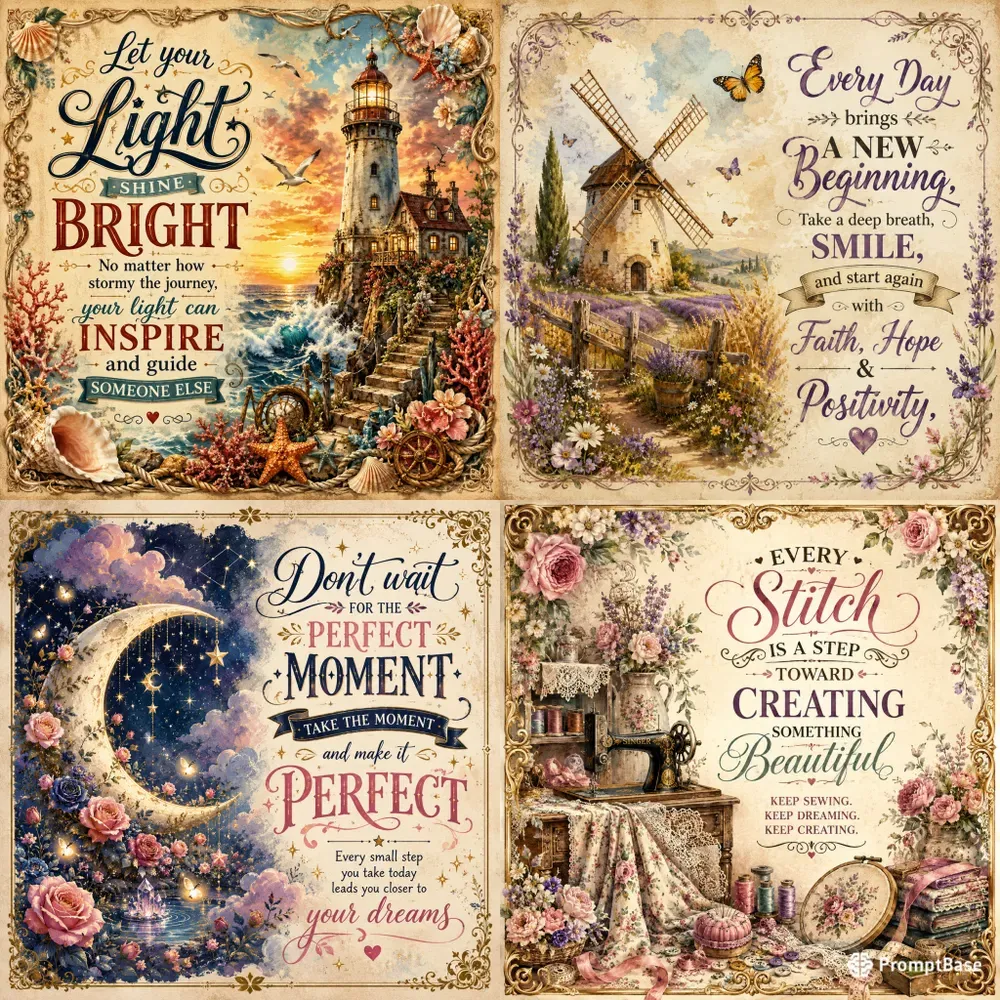 Whimsical Quote Poster Art Collections