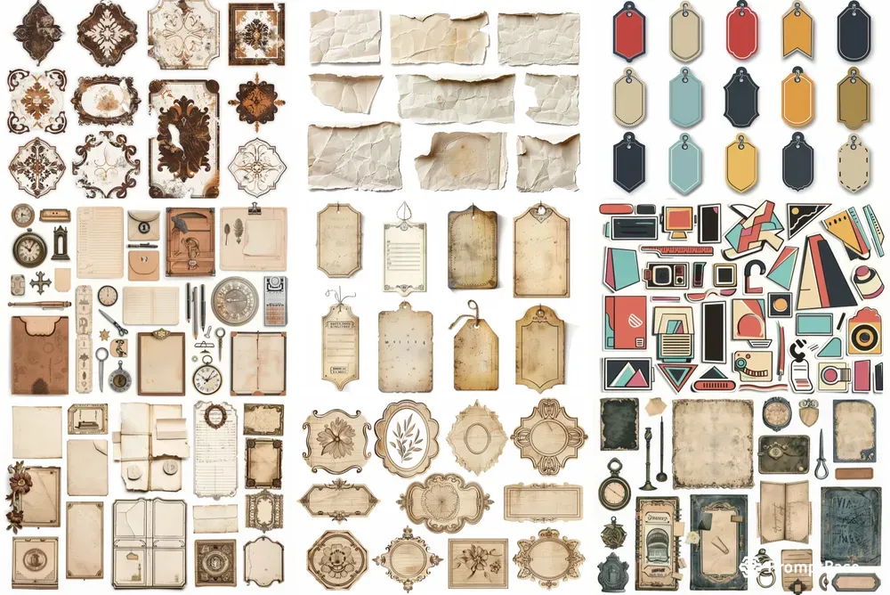Junk Journal Labels Papers