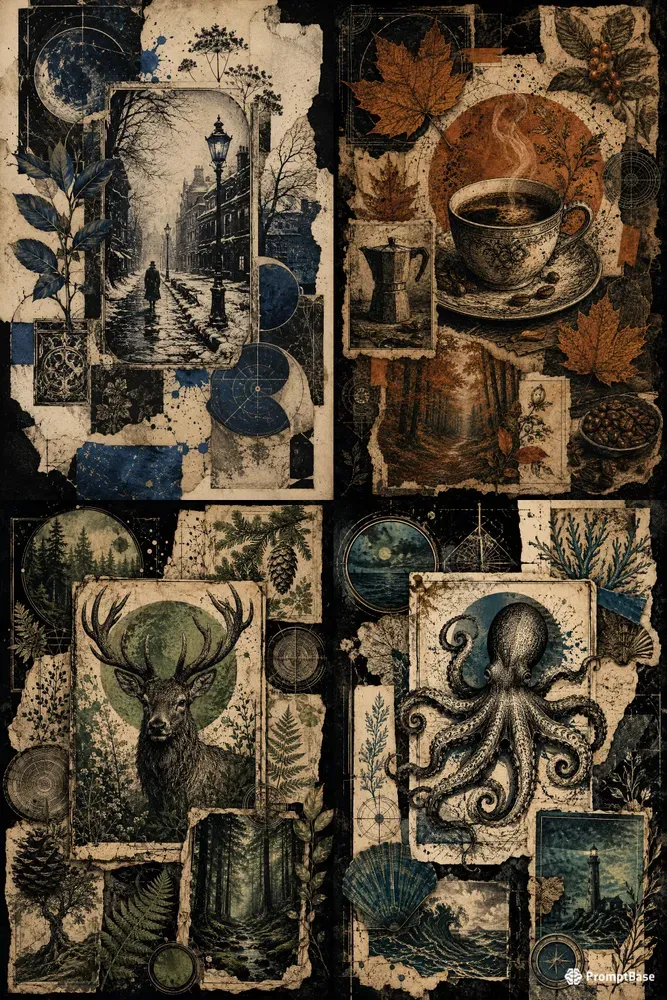 Dark Vintage Collages