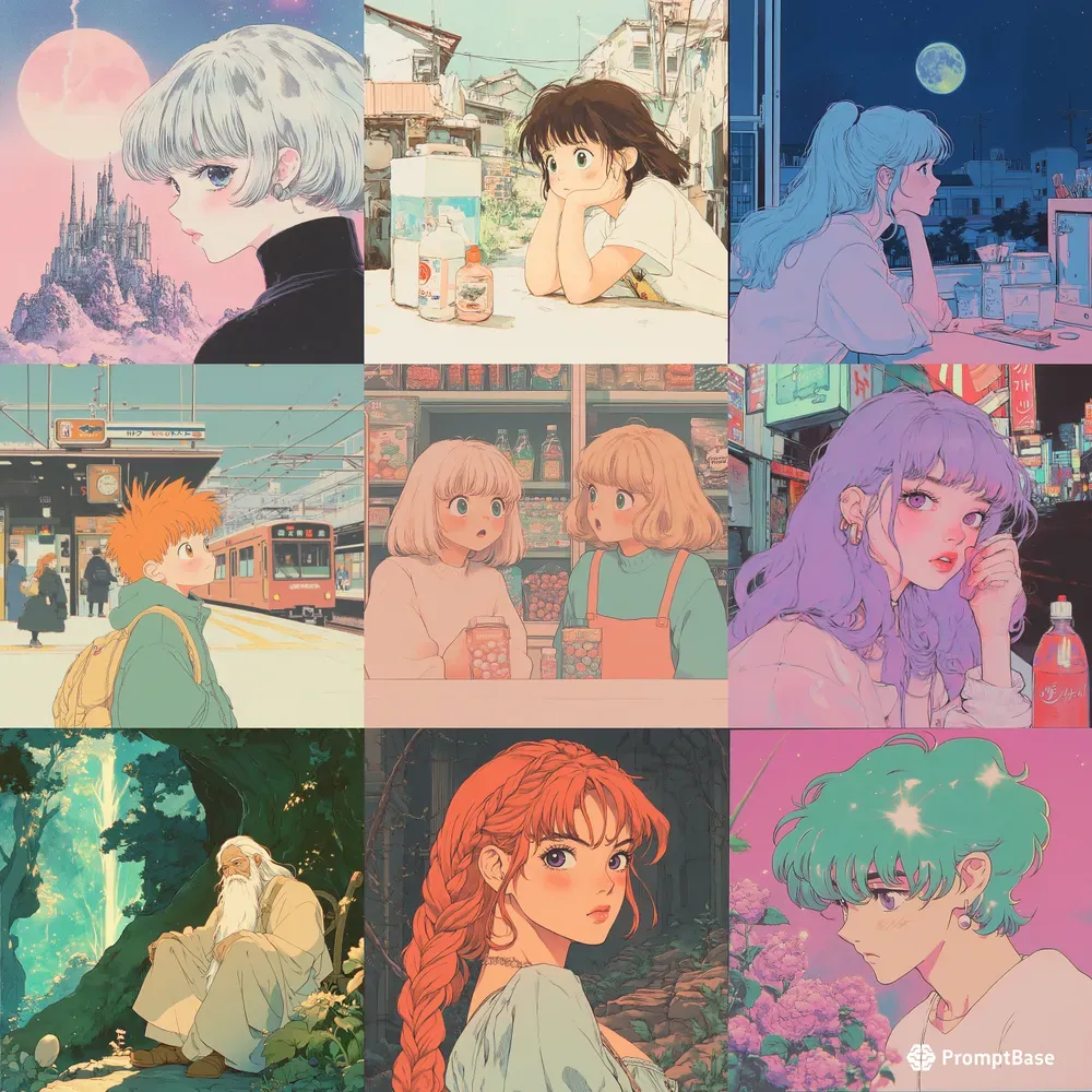 Studio Ghibli 90s Anime Characters