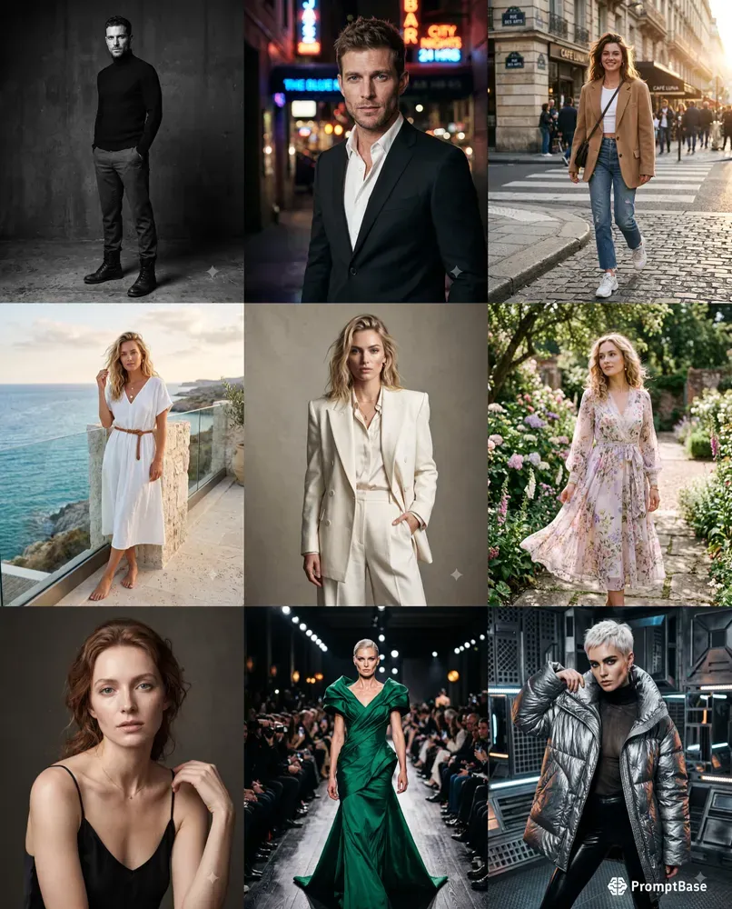 Cinematic Supermodel Fashion Editorials