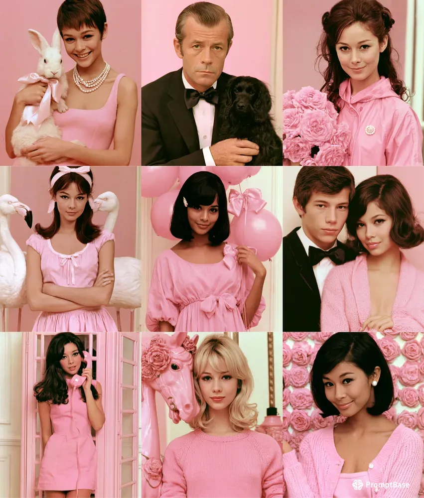Pink Mod Fashion Editorials