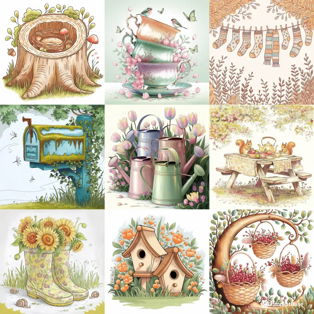 Whimsical Spring Home Vignettes