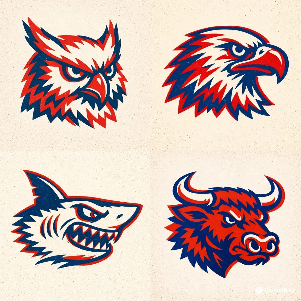 Retro Midcentury Animal Logos