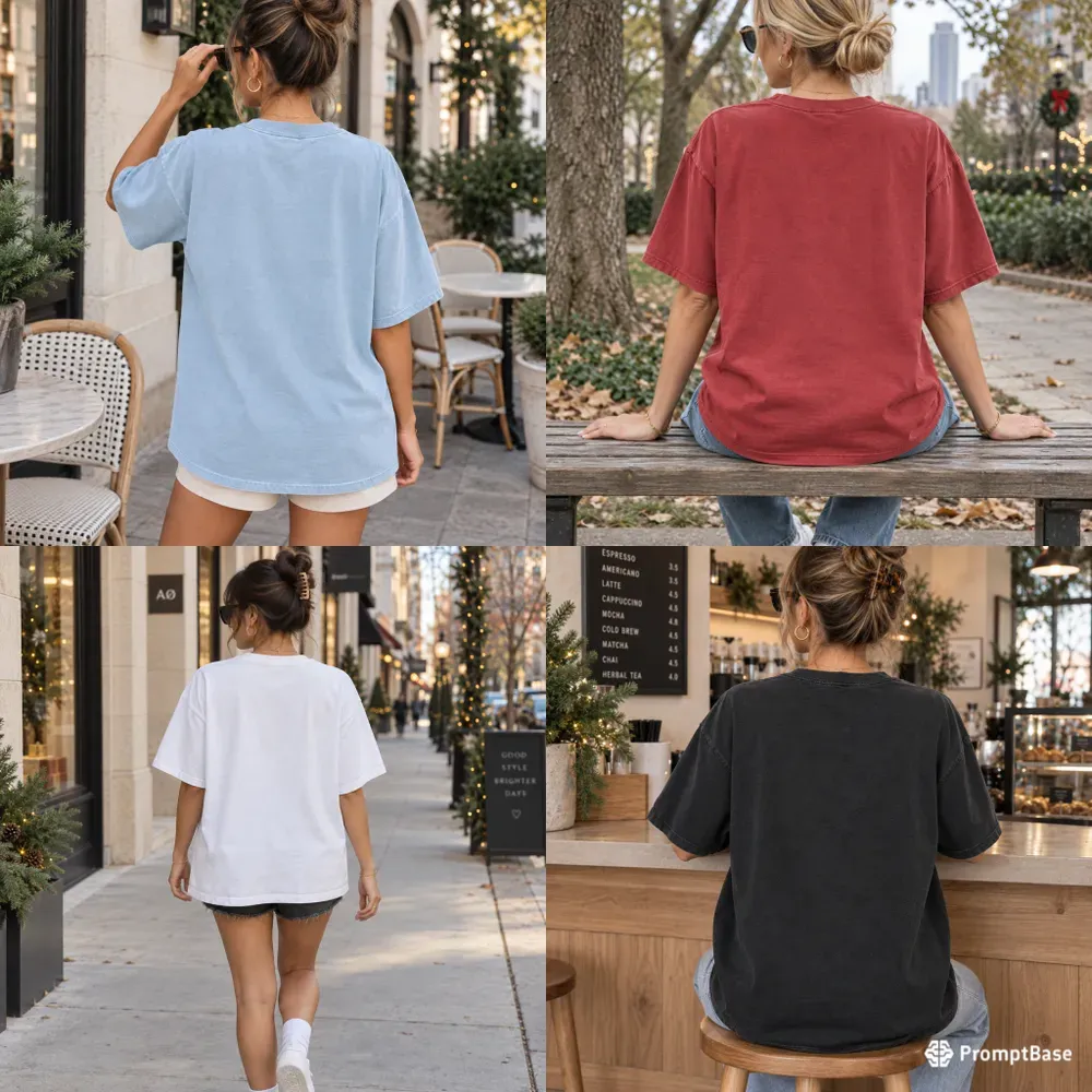 Back View Tshirt Mockup Templates