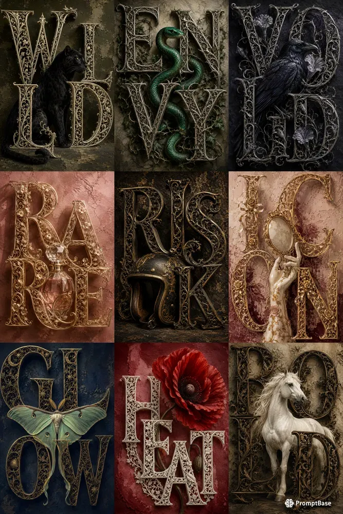 Filigree Wordframe Posters