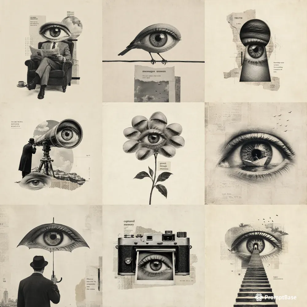 Surreal Eye Collage Concept Art Packs