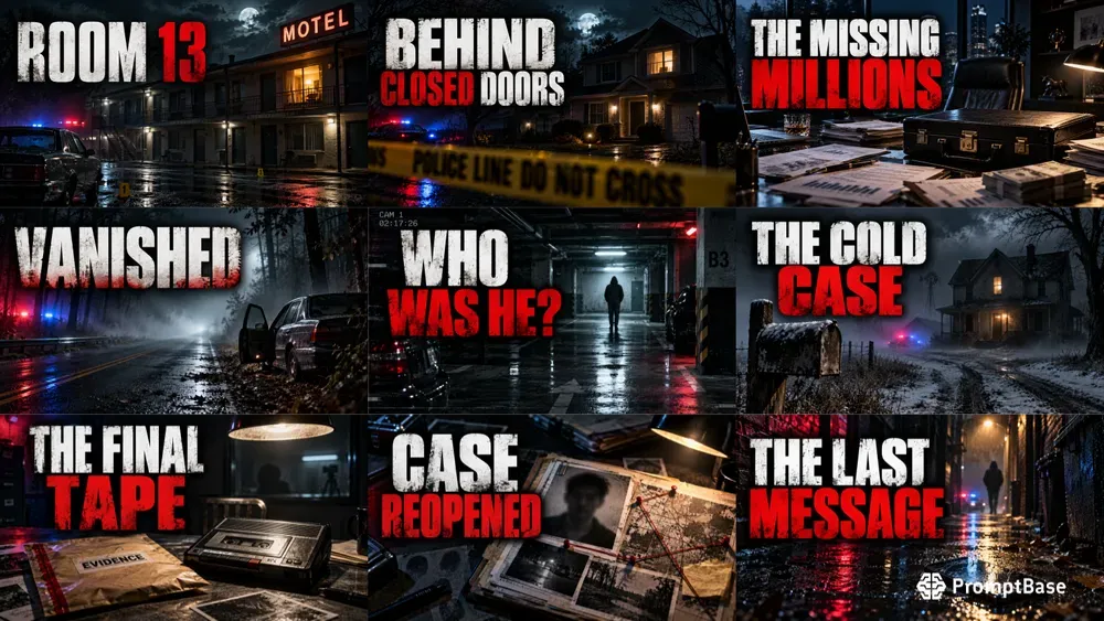 Dark True Crime Casefile Thumbnails