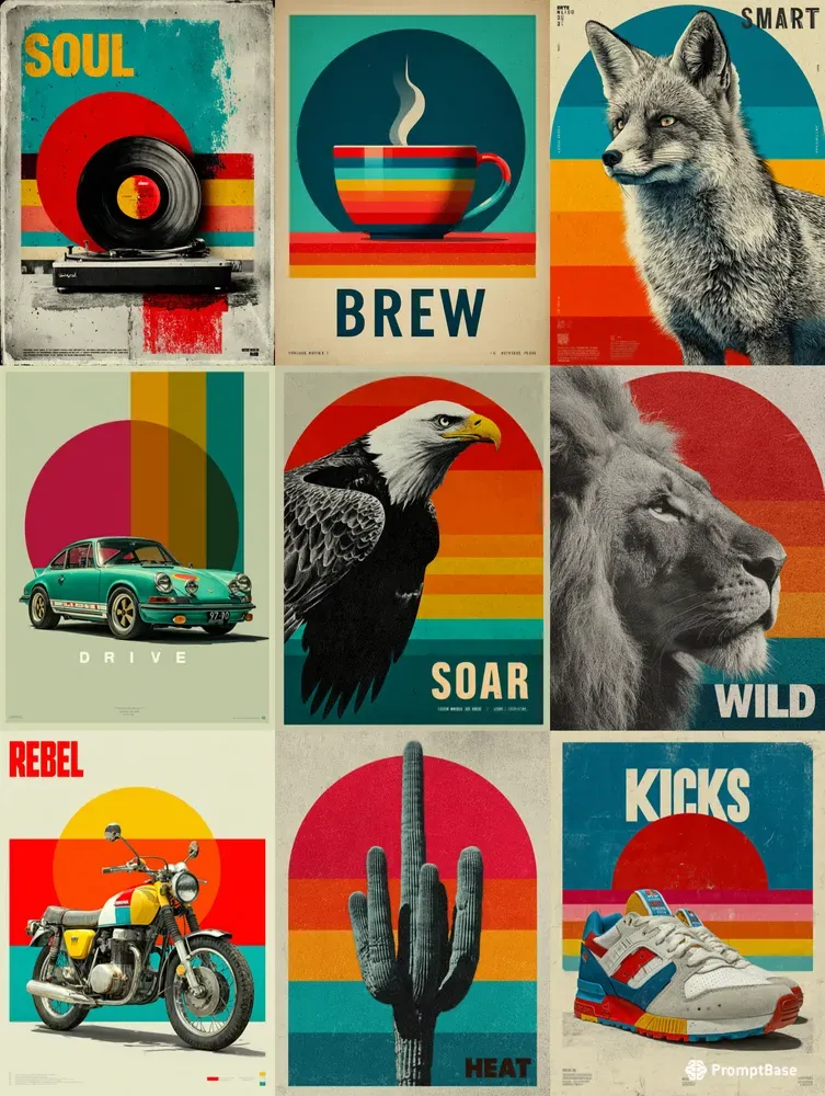 Retro Pop Art Poster Tshirt Print Packs