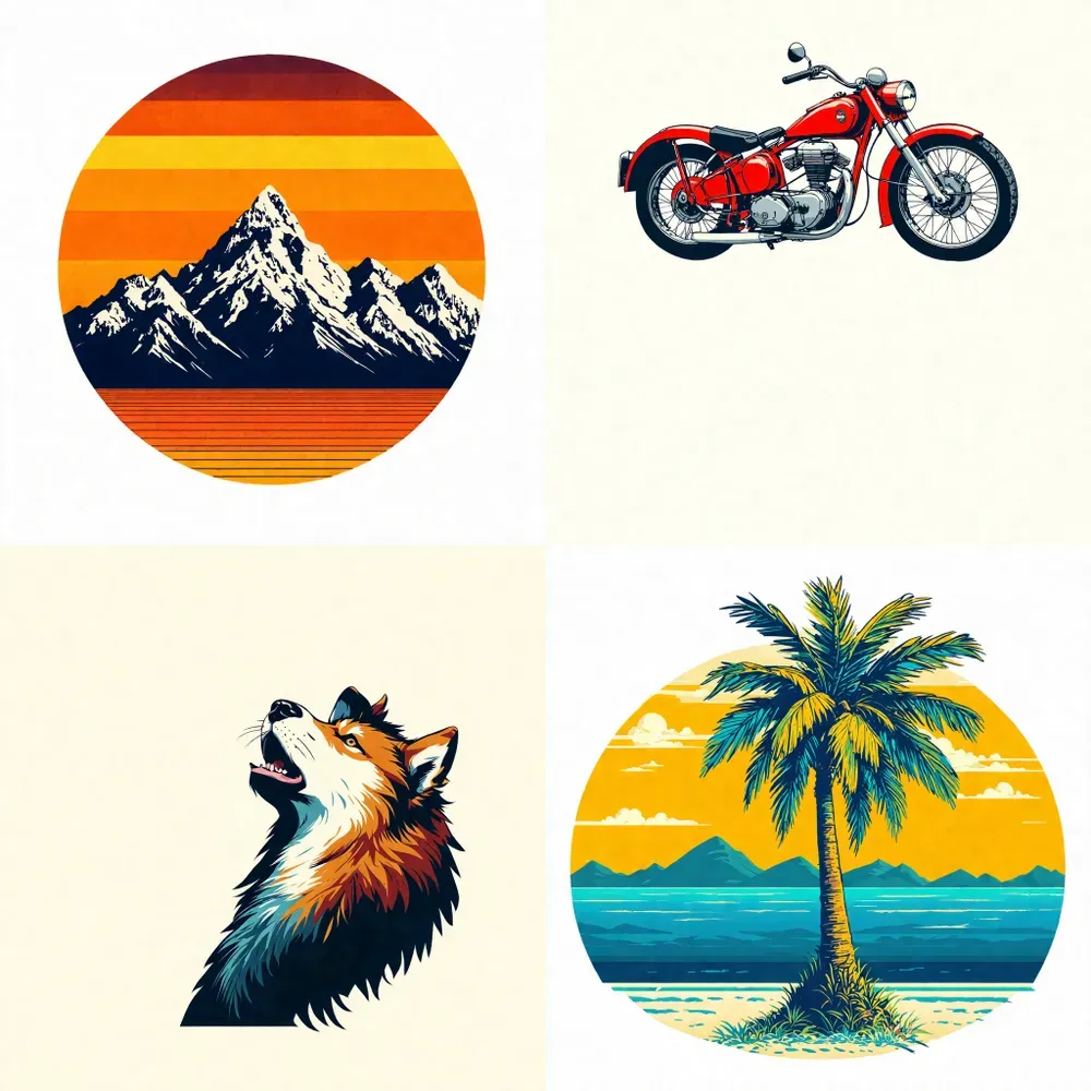 Retro Illustration Tshirt Designs