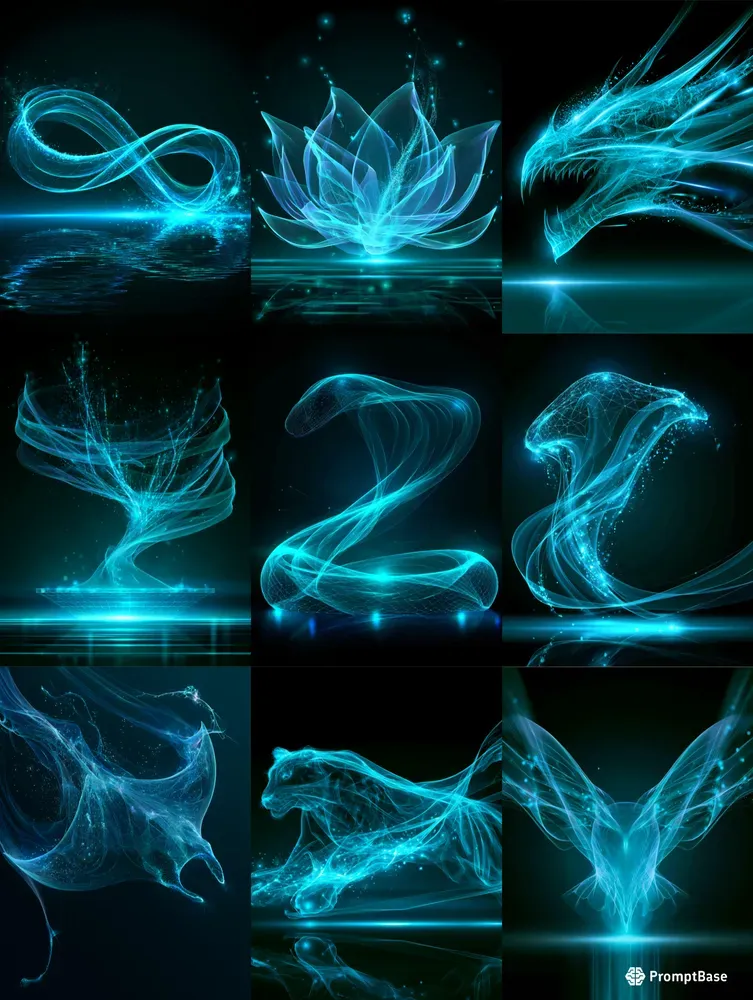 Ethereal Neon Energy Forms