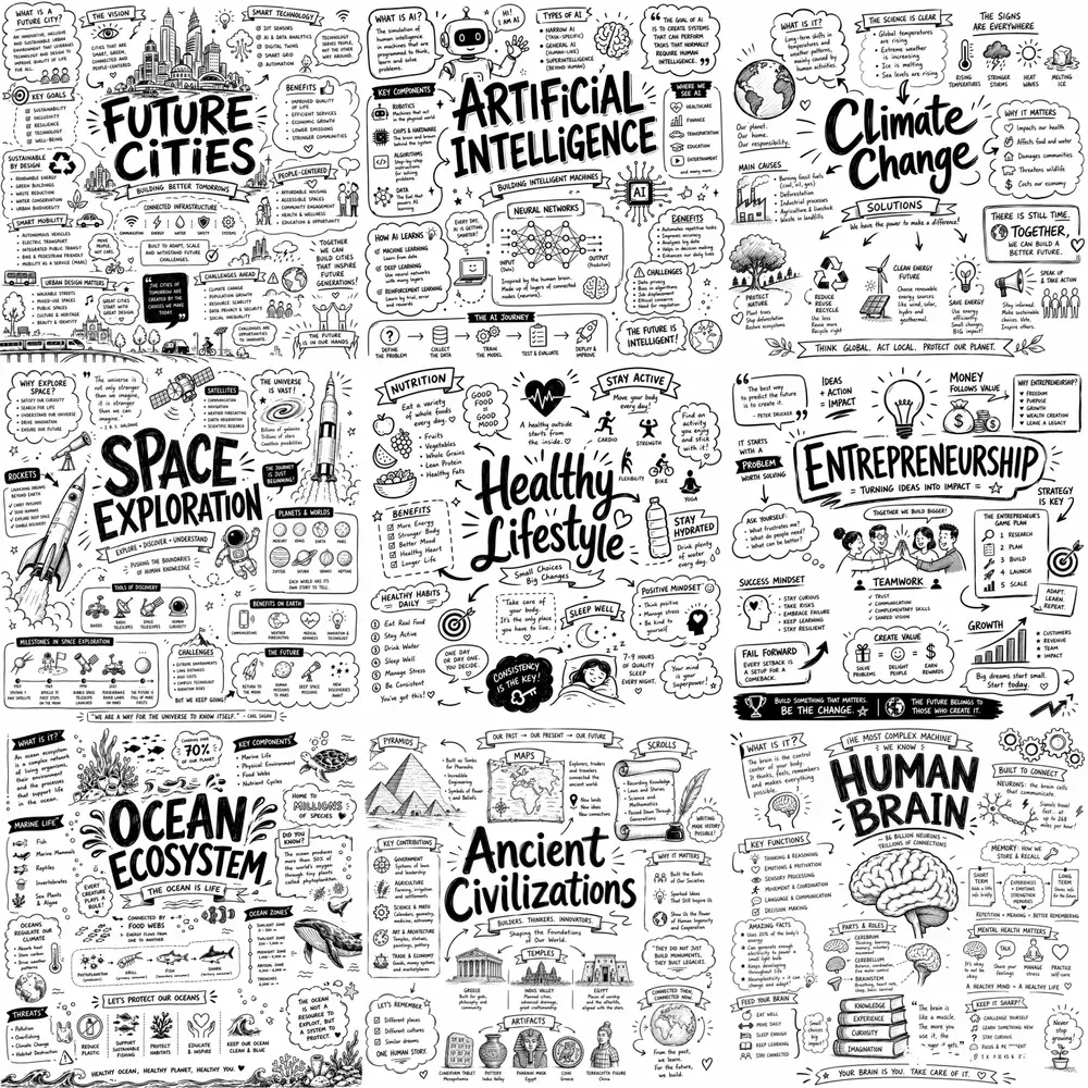 Visual Sketchnote Infographic Packs