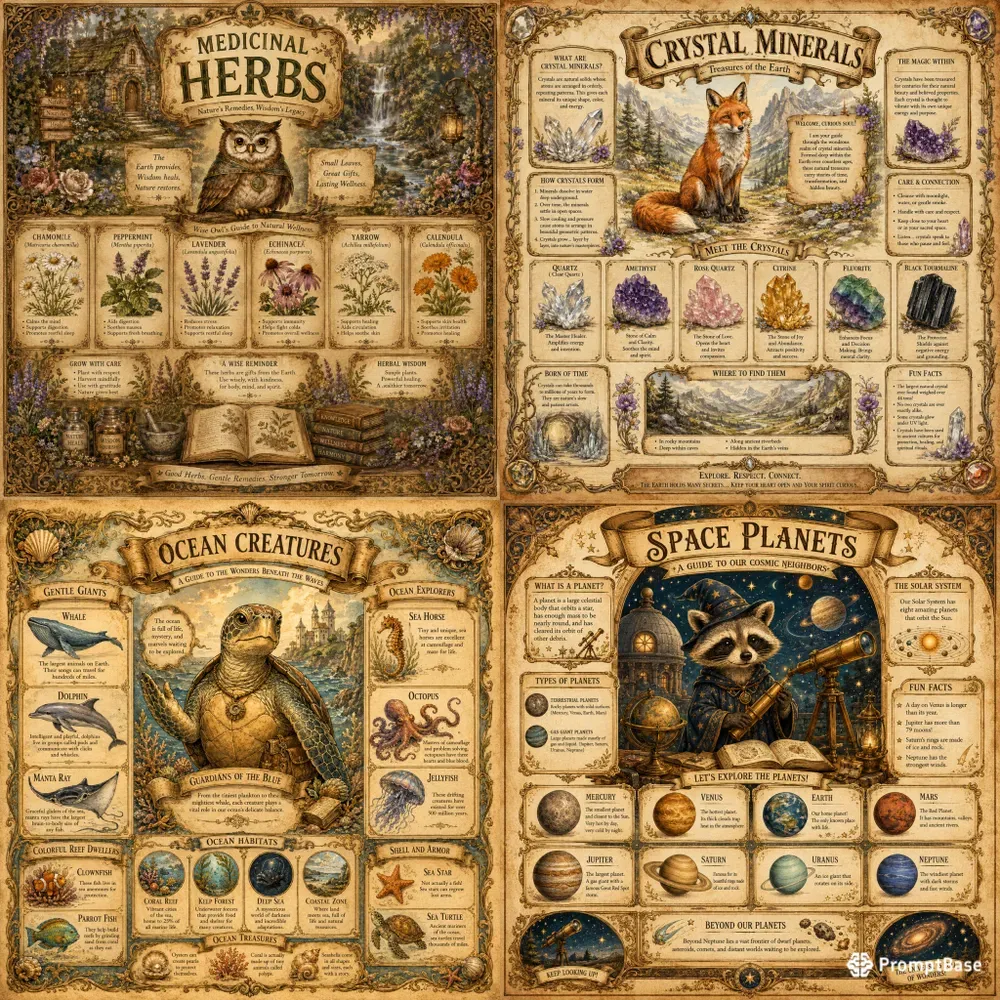 Vintage Storybook Infographics