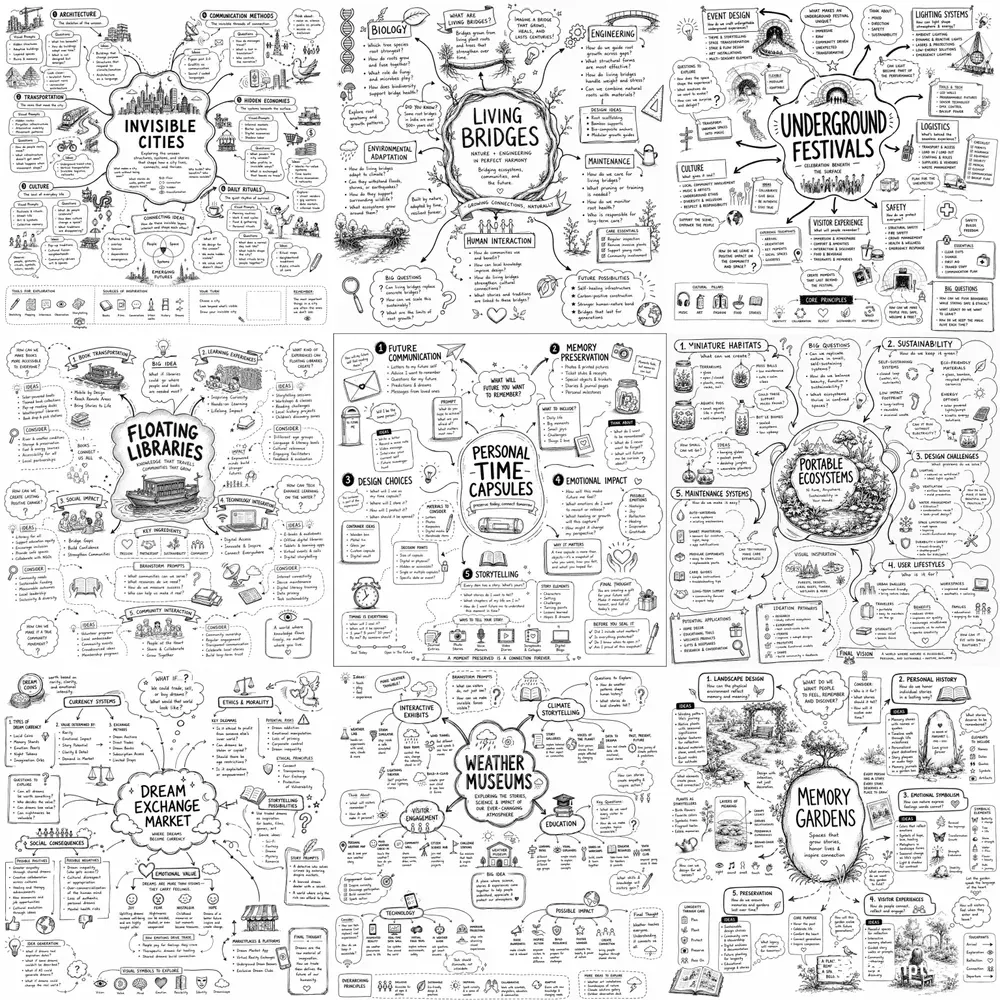 Creative Concept Mapping Poster Systems