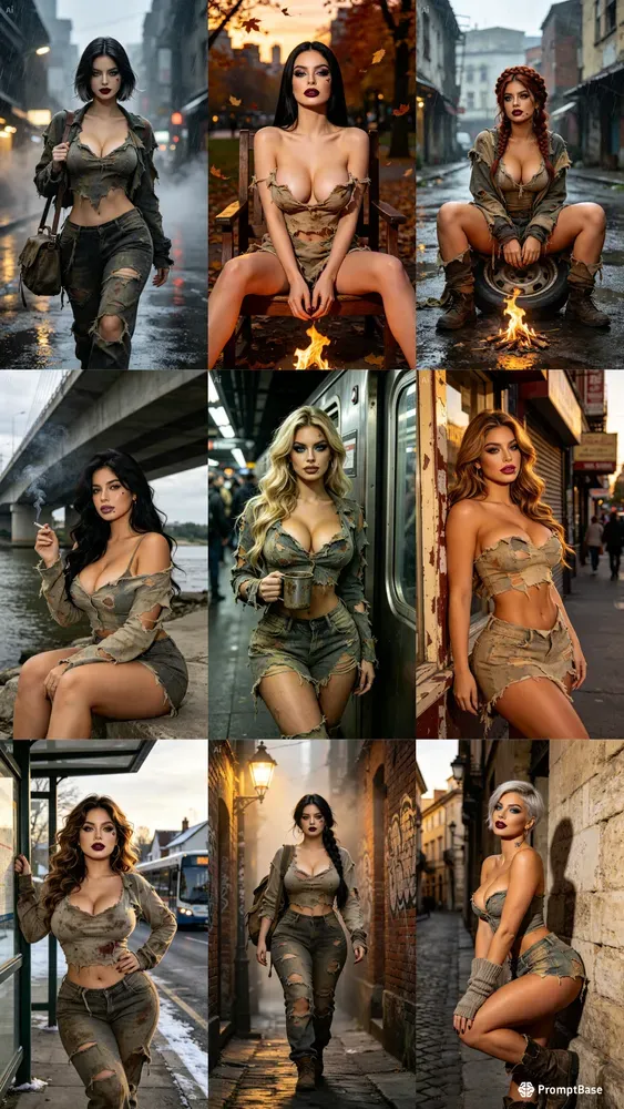 Glamorous Beggar Fashion Contrasts