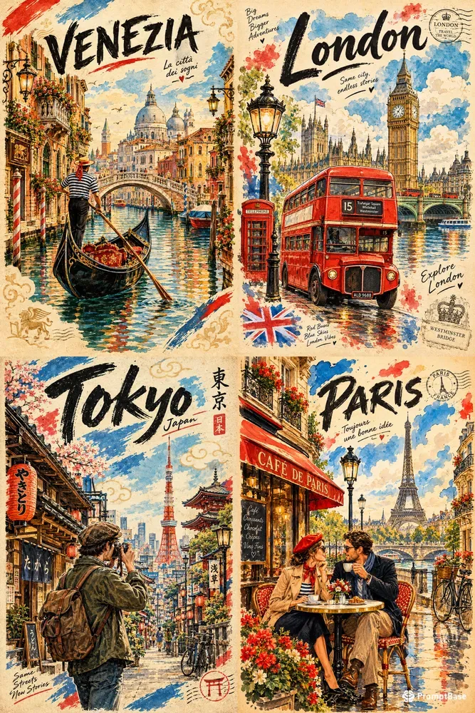 London Landmark Art Posters