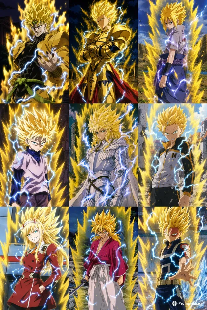Super Saiyan 2 Anime Character Designs
