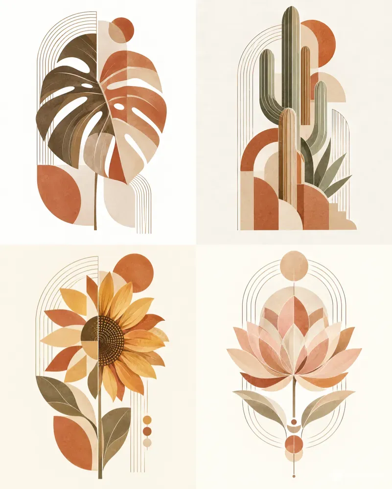 Geometric Botanical Luxes