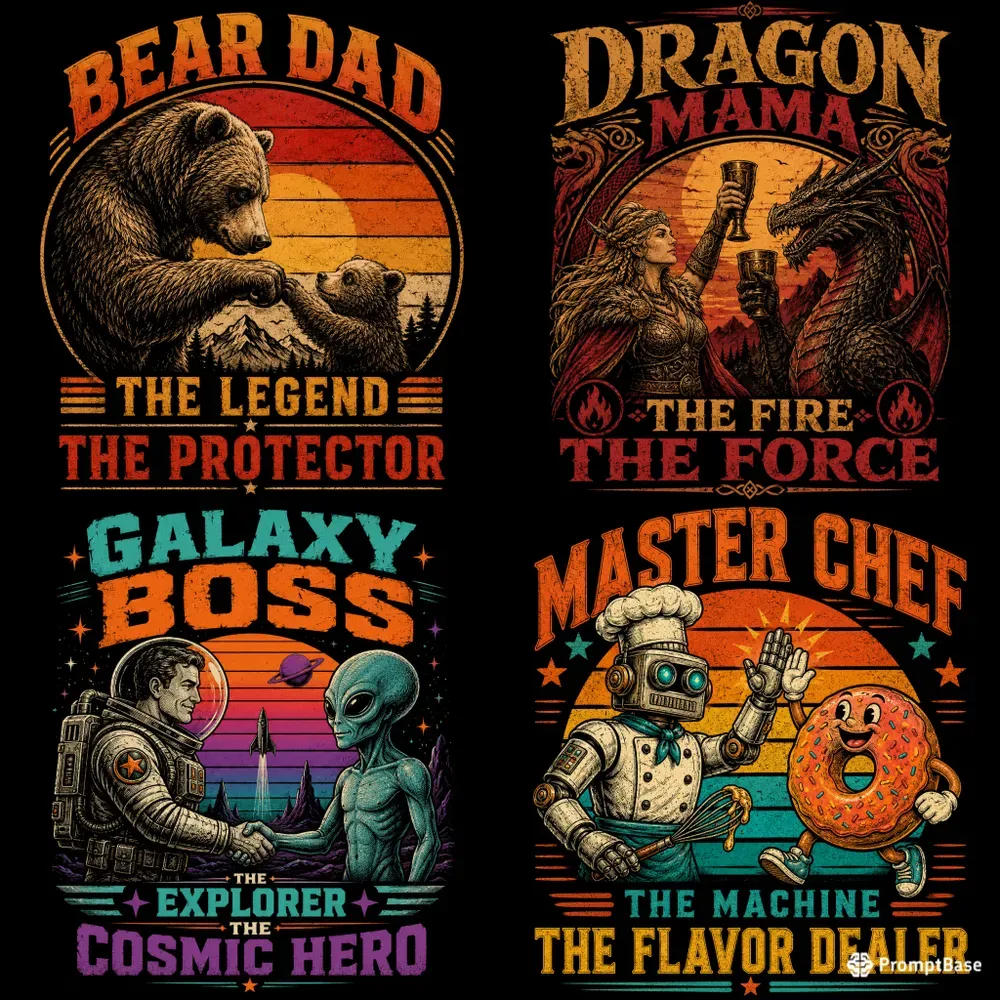 Vintage Retro Dad Pet Tshirt Designs