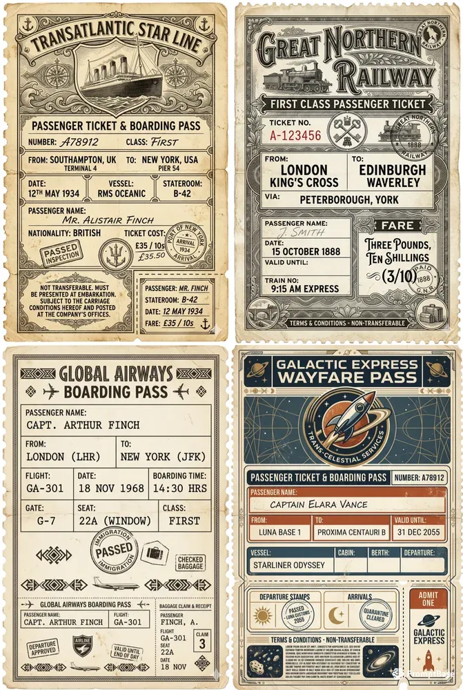 Vintage Ticket Designer Pros