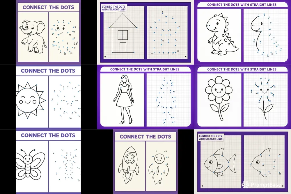 Kids Connect The Dots Puzzle Packs
